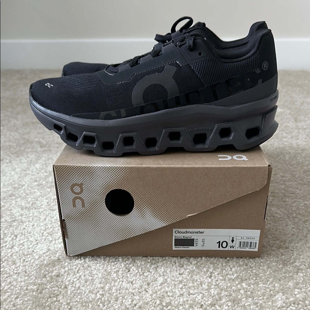 On Running Cloudmonster Women's Athletic Shoes - Black